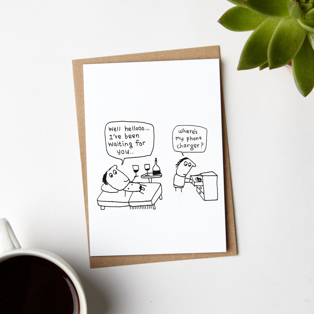 Phone Charger Funny Card for Wife