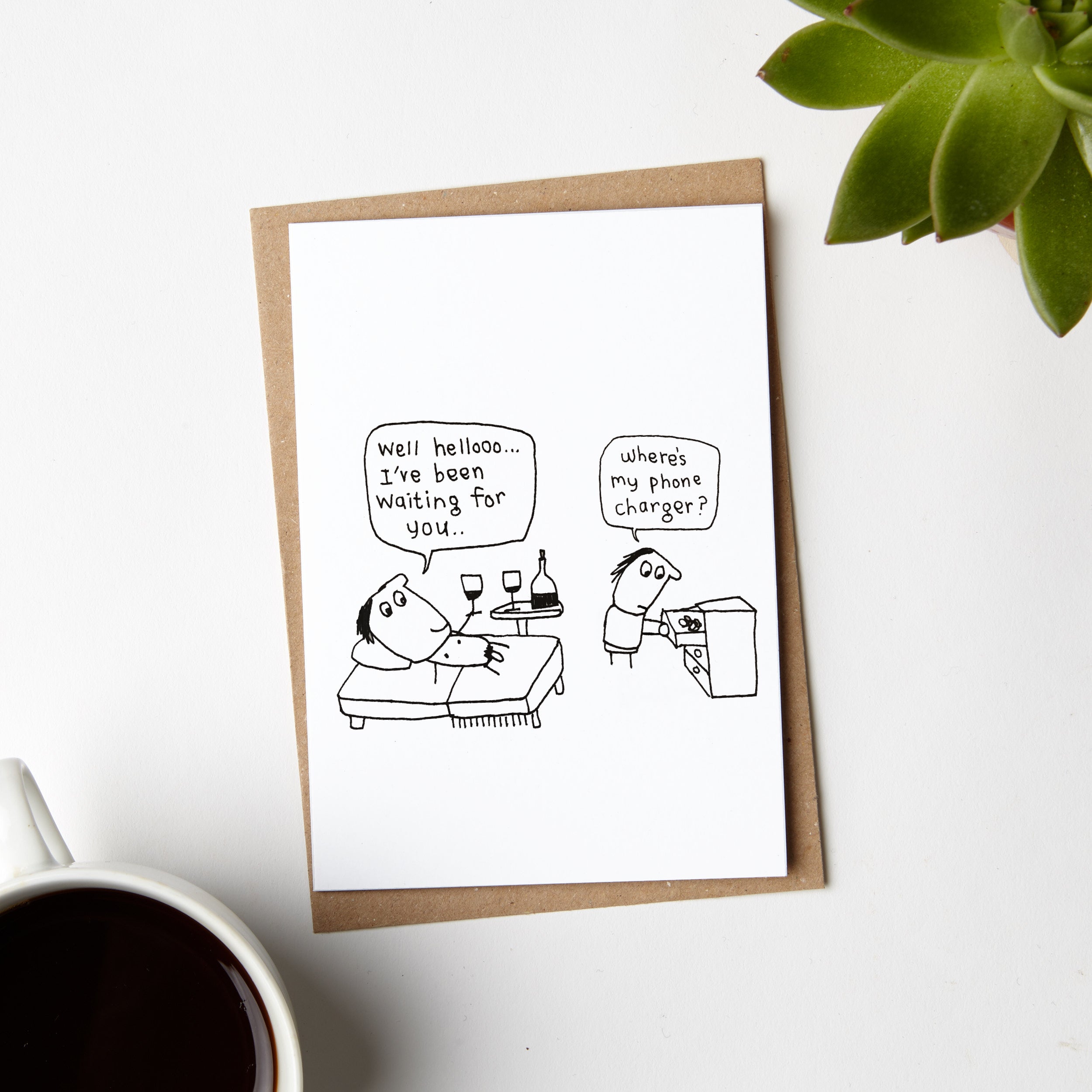 Phone Charger Funny Card for Wife