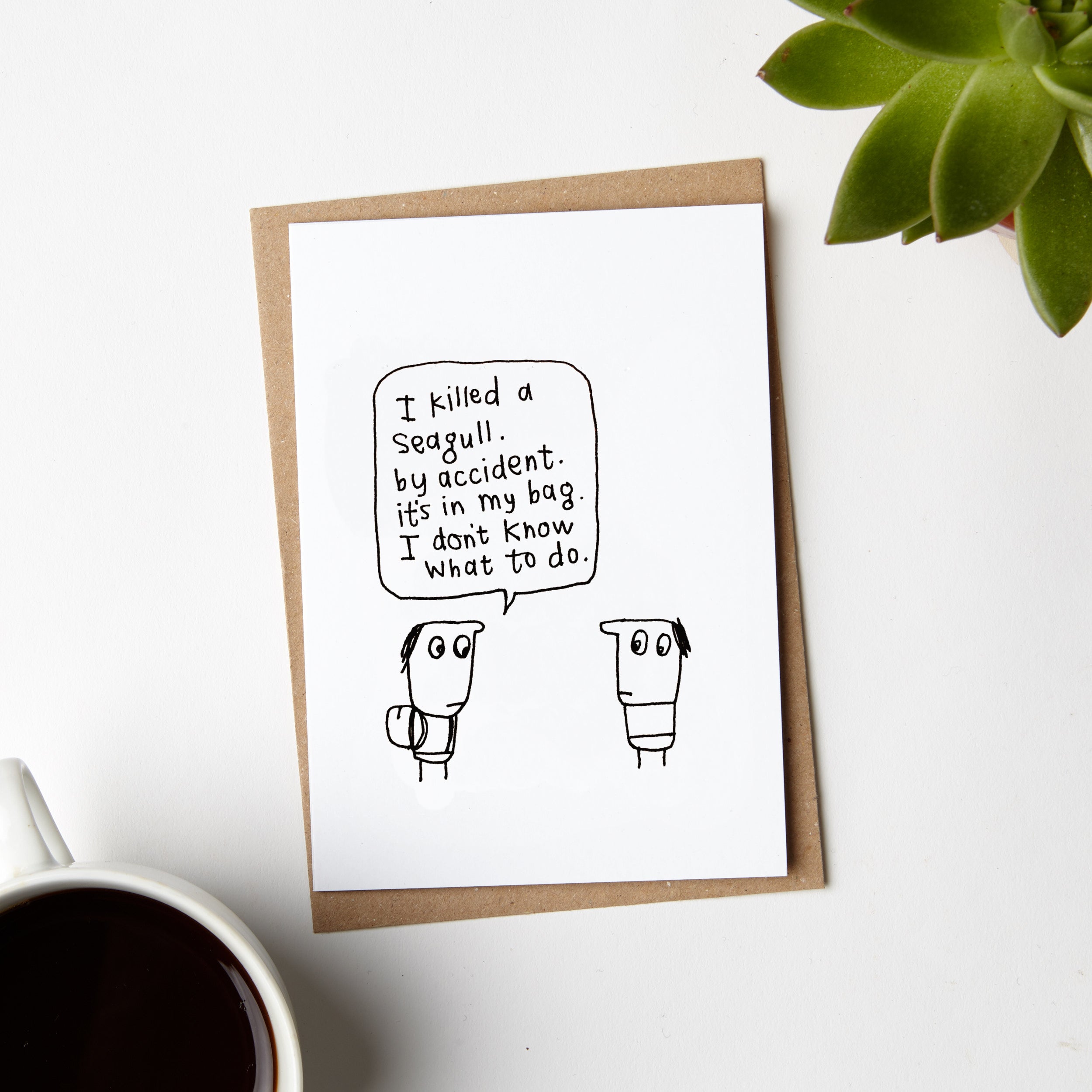 Accidental Seagull Murder Card